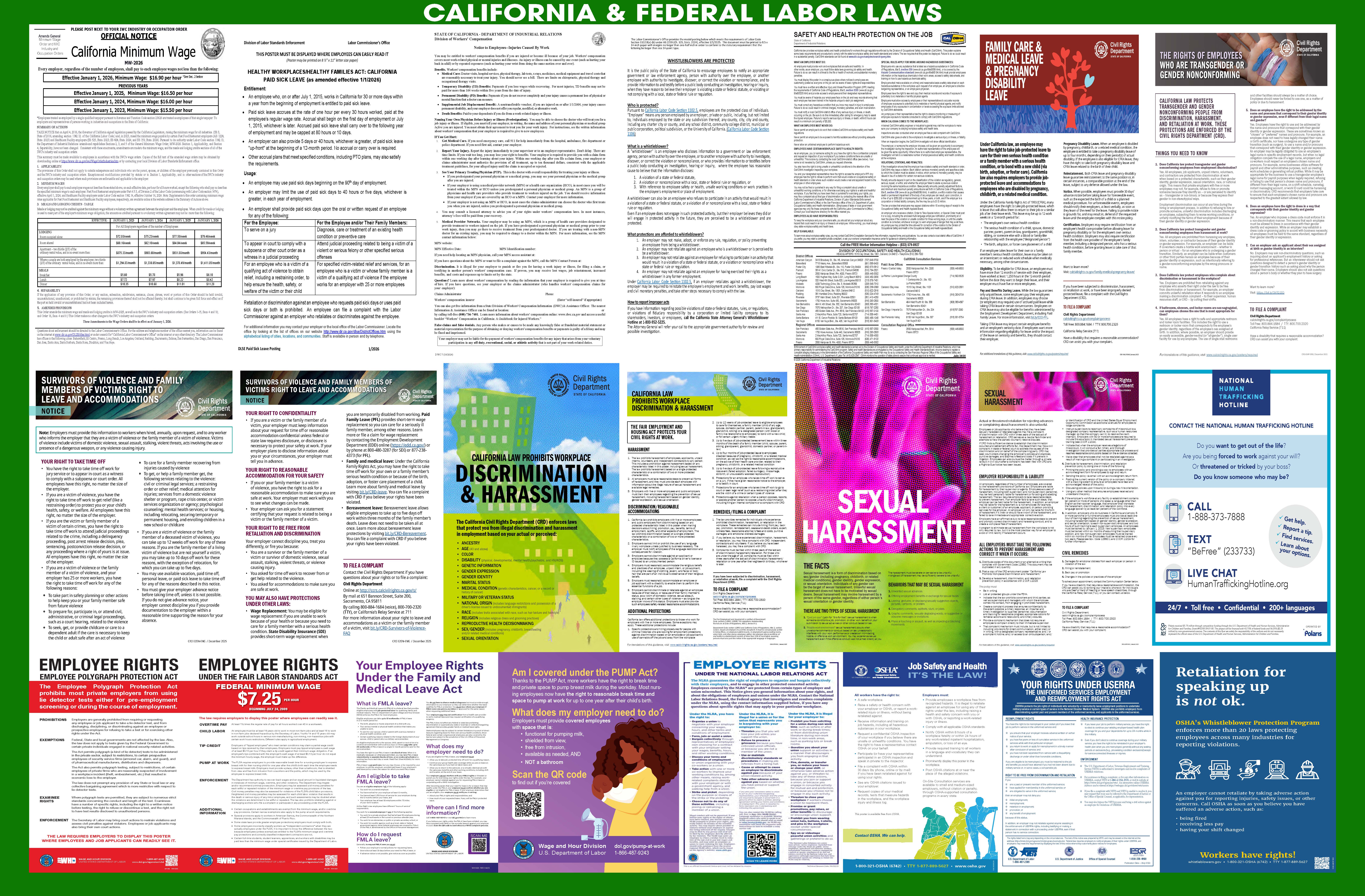 Checkout CALIFORNIA LABOR LAW ALL-IN-ONE POSTER 2026 | Labor Law Poster ...